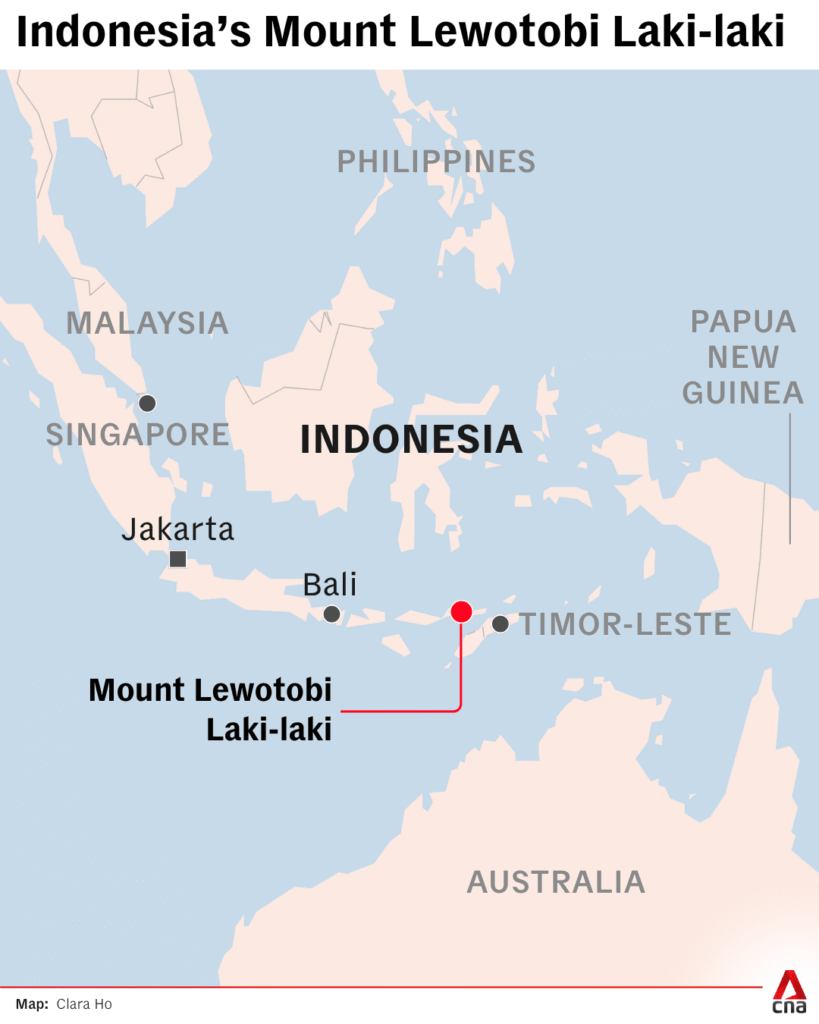 gfx-map-indonesia-mount-lewotobi-laki-laki-erupts (1) Vị trí núi lửa laki-laki